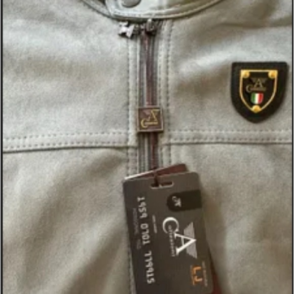 Armani Collezoni Gray Suede Jacket - Picture 2 of 4